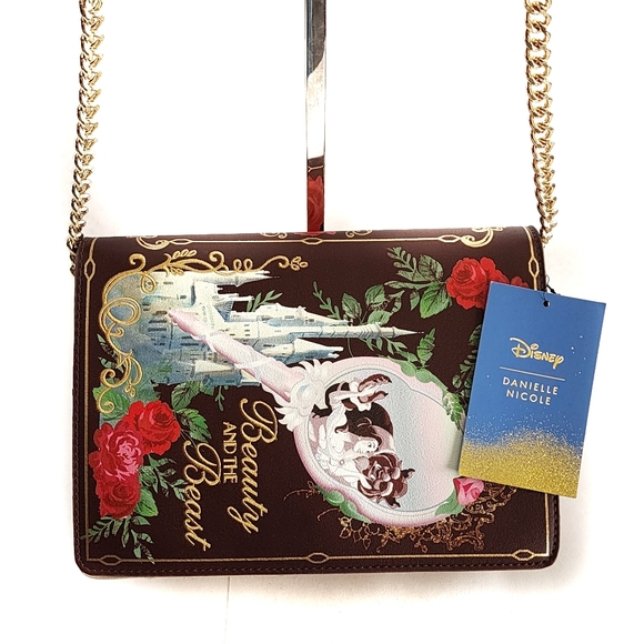 Disney Beauty and the Beast Book Danielle Nicole Crossbody Shoulder Bag - Picture 2 of 8